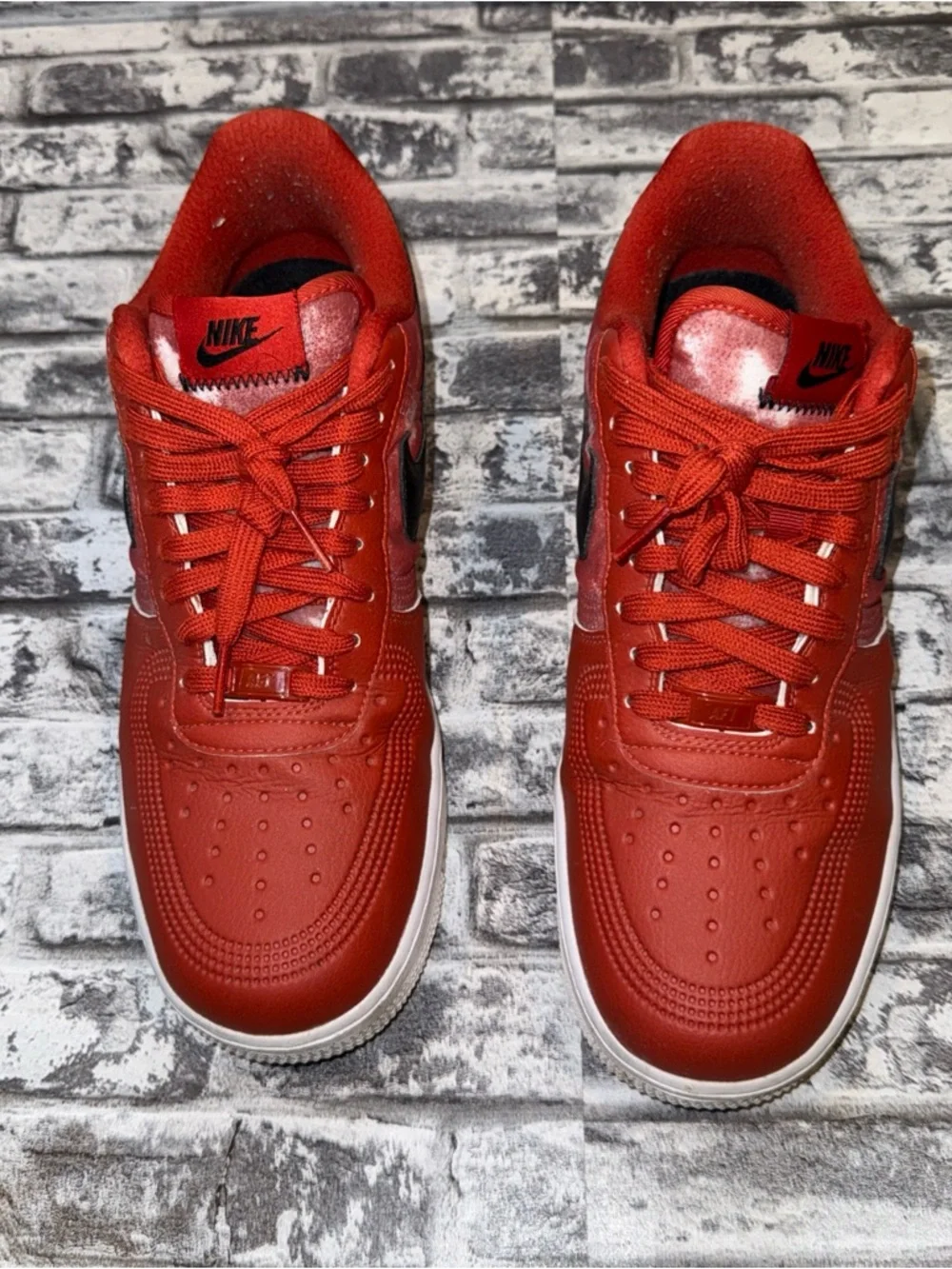 Used Nike Air Force 1 Low ID Nike By You Team Red DN4164-991 Size 11 - Picture 2 of 12